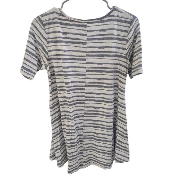 LuLaRoe White with Gray Stripes Perfect T - XS - Picture 2 of 5